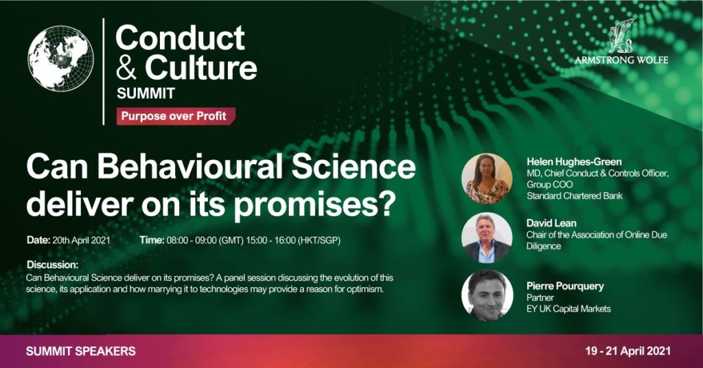 Armstrong Wolfe Conduct & Company Culture summit on behavioural science