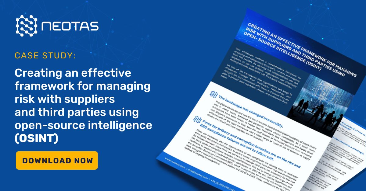 Third party Risk Management (TPRM) using OSINT