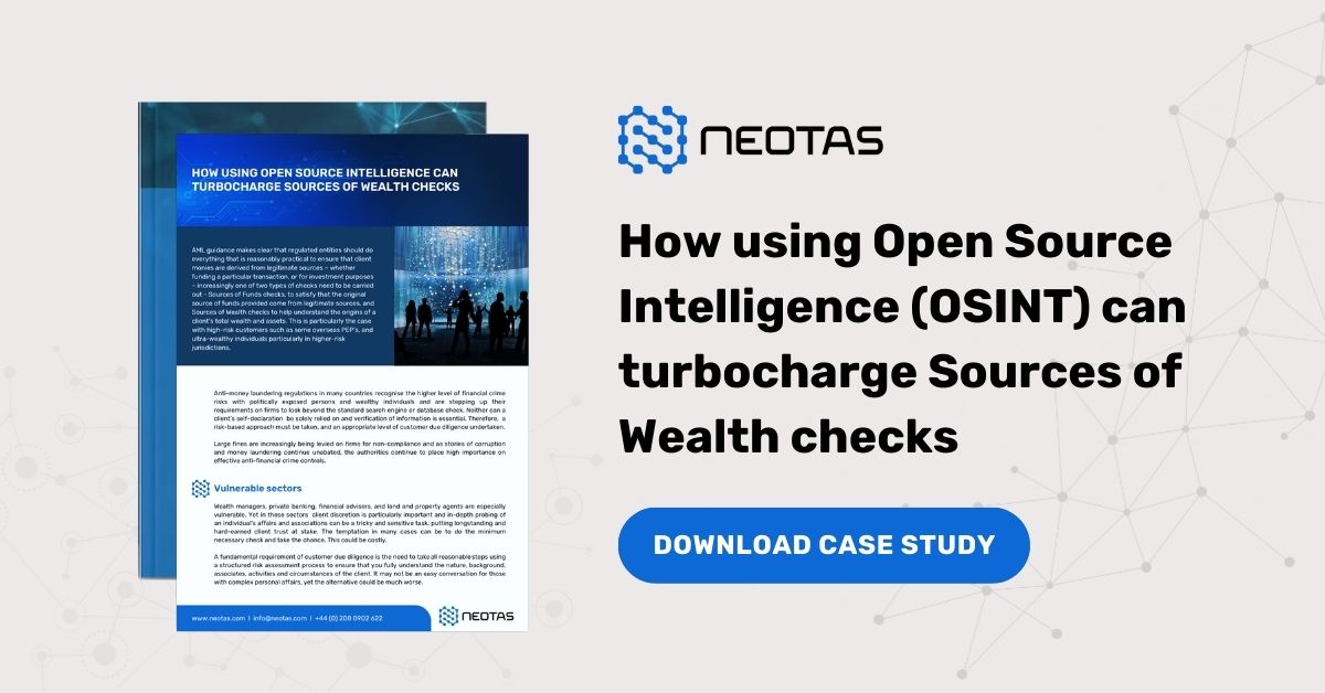 OSINT for Sources of Wealth checks