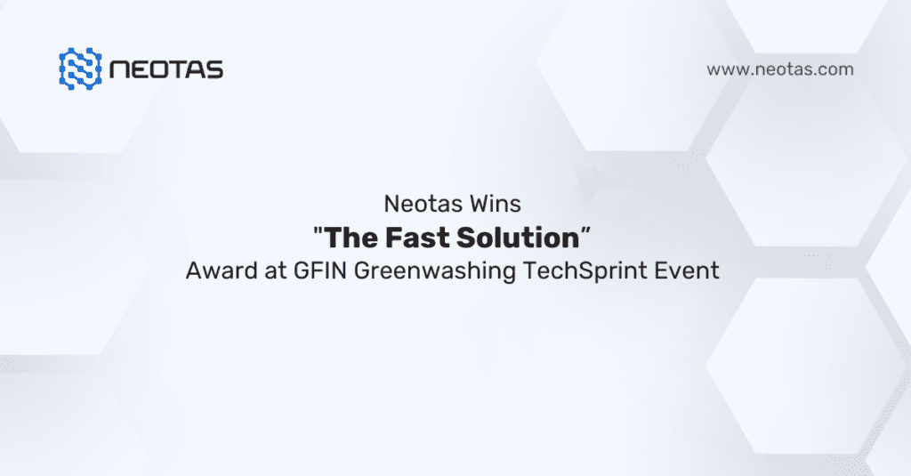 Neotas Wins GFIN Greenwashing TechSprint