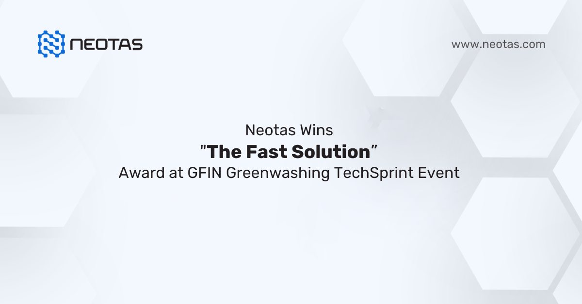 Neotas Wins GFIN Greenwashing TechSprint