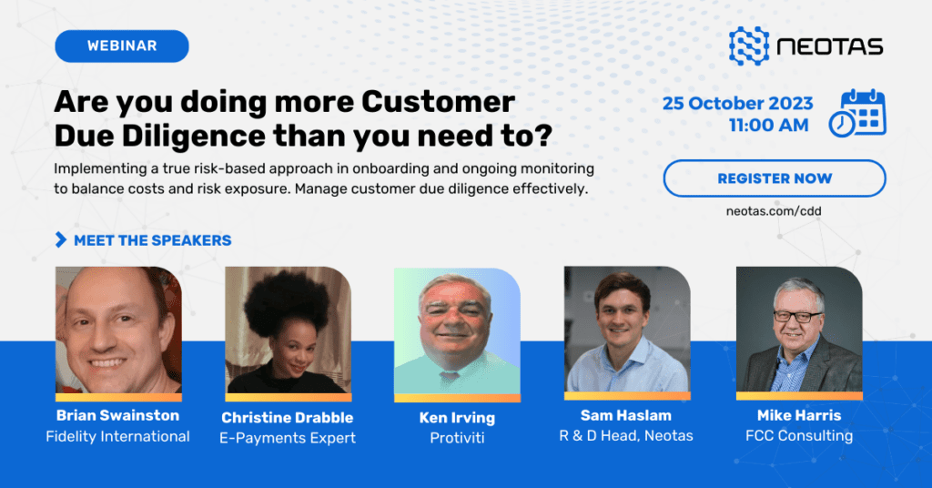 Customer Due Diligence Webinar
